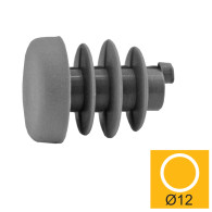 Wtyczka - szary PVC, d12mm