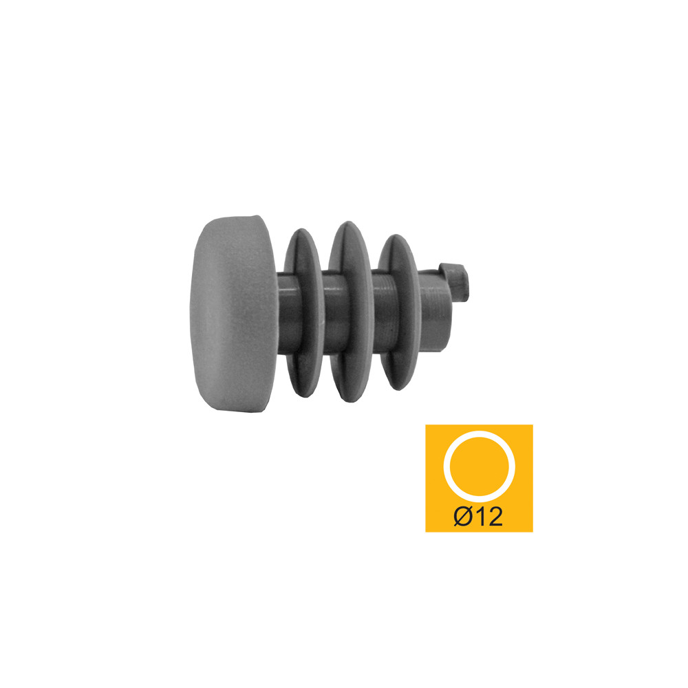 Wtyczka - szary PVC, d12mm