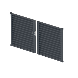 Aluminiowe bramy dwuskrzydłowe