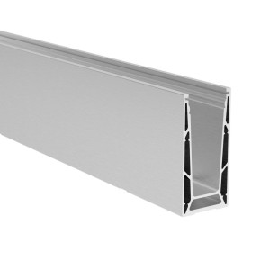 Model 0004-LIGHT profil U do mocowania szkła z regulacją nachylenia