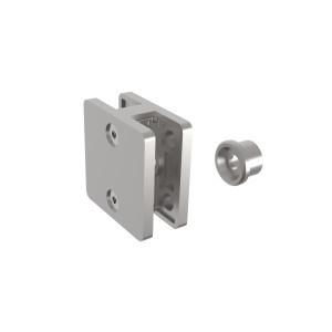 Uchwyty do szkła mocowane z przodu - stal nierdzewna | Domabau