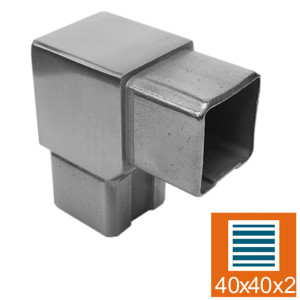 Narożniki 90° kwadratowe do poręczy ze stali nierdzewnej