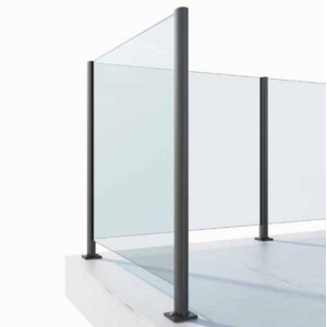 Słupki aluminiowe do szkła balustradowego