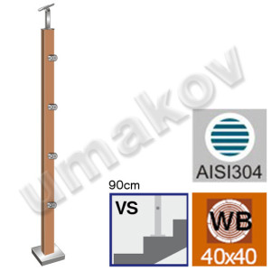 Słupki drewniane na schody