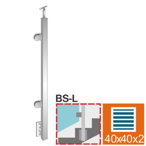 Słupki nierdzewne schodowe prostokątne