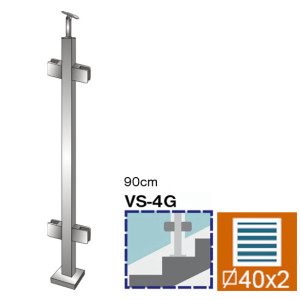 Słupki nierdzewne schodowe kwadratowe
