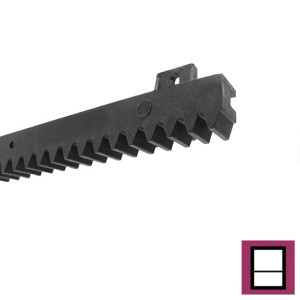 Listwy zębate plastikowo-metalowe